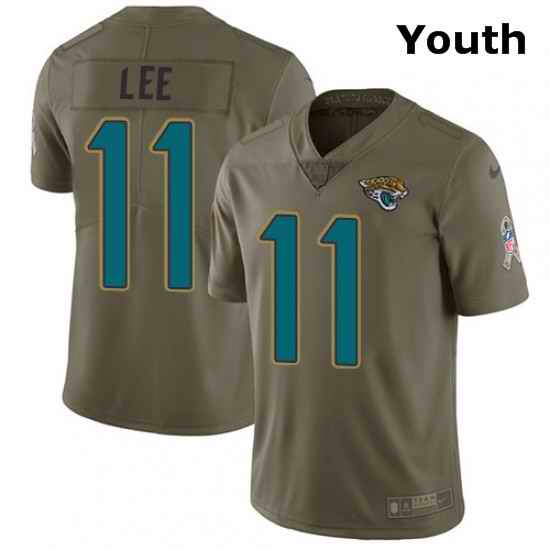 Youth Nike Jacksonville Jaguars 11 Marqise Lee Limited Olive 2017 Salute to Service NFL Jersey